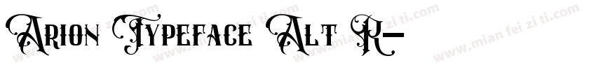 Arion Typeface Alt R字体转换
